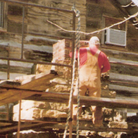 Chimney reconstructed in the Hollow.